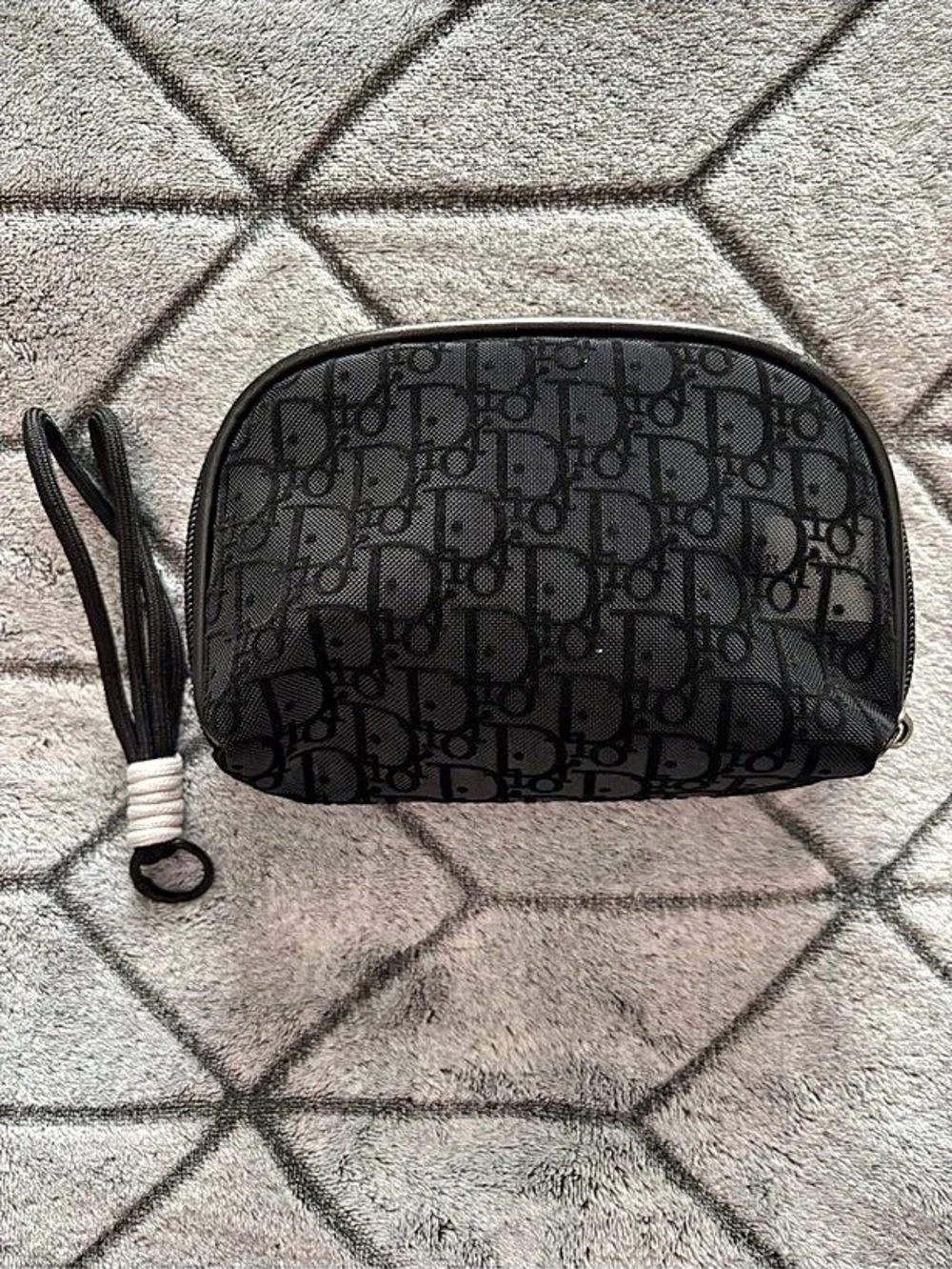BRAND NEW! Christian Dior Black Monogram Cosmetic Pouch/clutch can fit phone…